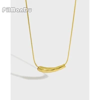 pilmandu necklaces for women s925 silver water drop choker necklaces pendants gold color fine jewelry simple accessories
