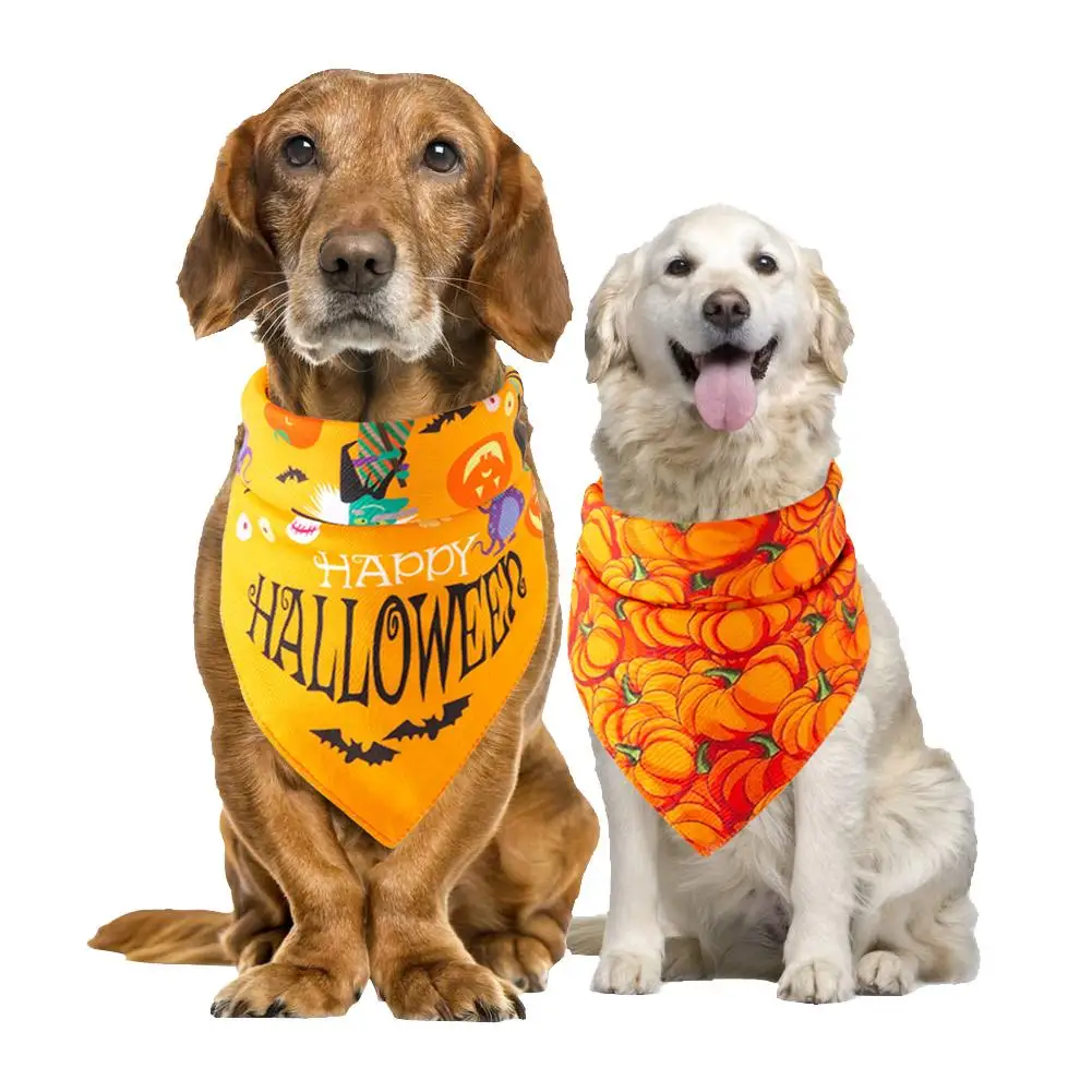 5 шт. банданы для собак на Хэллоуин креативное треугольное полотенце слюнявное