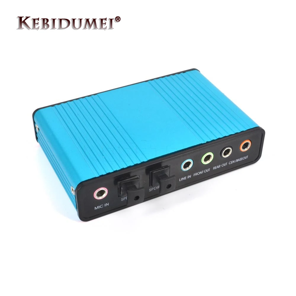 Новый внешний USB 2 0 Звуковая карта 6 Каналов 5 1 аудио конвертер адаптер CM6206 чипсет
