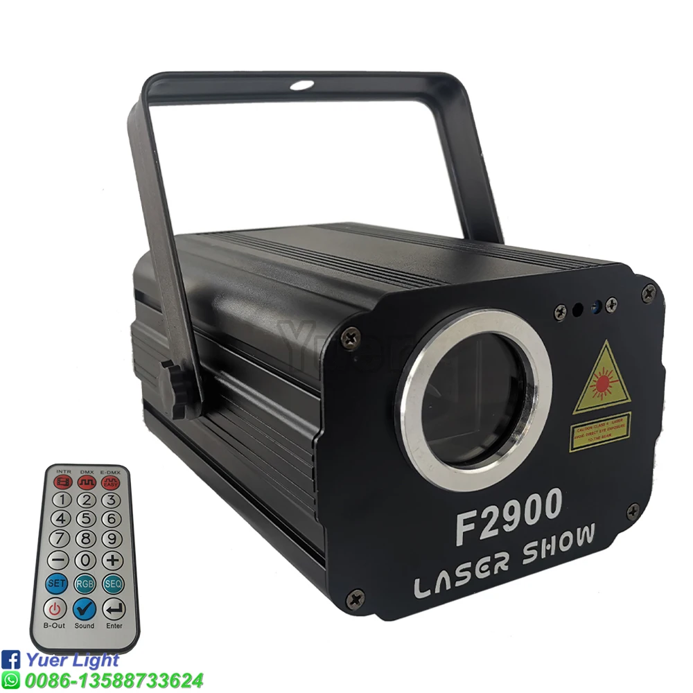 2 Вт RGB сканирующий анимационный лазерный светильник с голосовым управлением