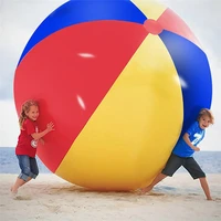 rainbow beach ball super big inflatable pvc beach ball colorful swimming pool accessory summer outdoor water fun