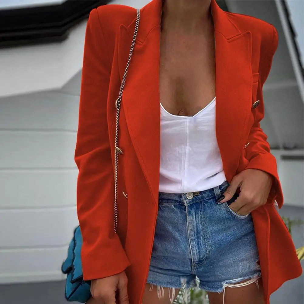 Women Autumn Blazer Jacket Fashion Basic Blazer Casual Solid Button Long Sleeve Work Suit Coat Office Lady Elegant Blazers 2021