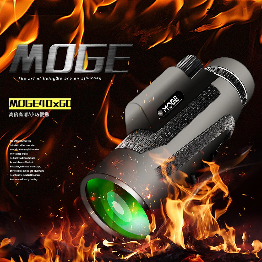 

40X60 Powerful Monocular Telescope Lense Long Rang Prismatic Professional Scope Optics For Hunting Camping Tourism
