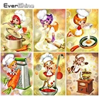 EverShine полная дрель квадратная алмазная живопись Кухня DIY Алмазная вышивка Пейзаж Изображение мозаики стразами ручной работы хобби