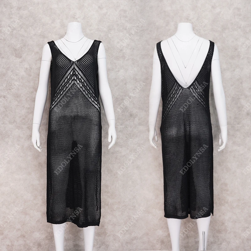 2021 накидки пикантное летнее пляжное Сетчатое платье с открытой спиной на