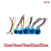 12mm 16mm 19mm 22mm 25mm cable socket for metal push button switch wiring 2 6 wires stable lamp light button