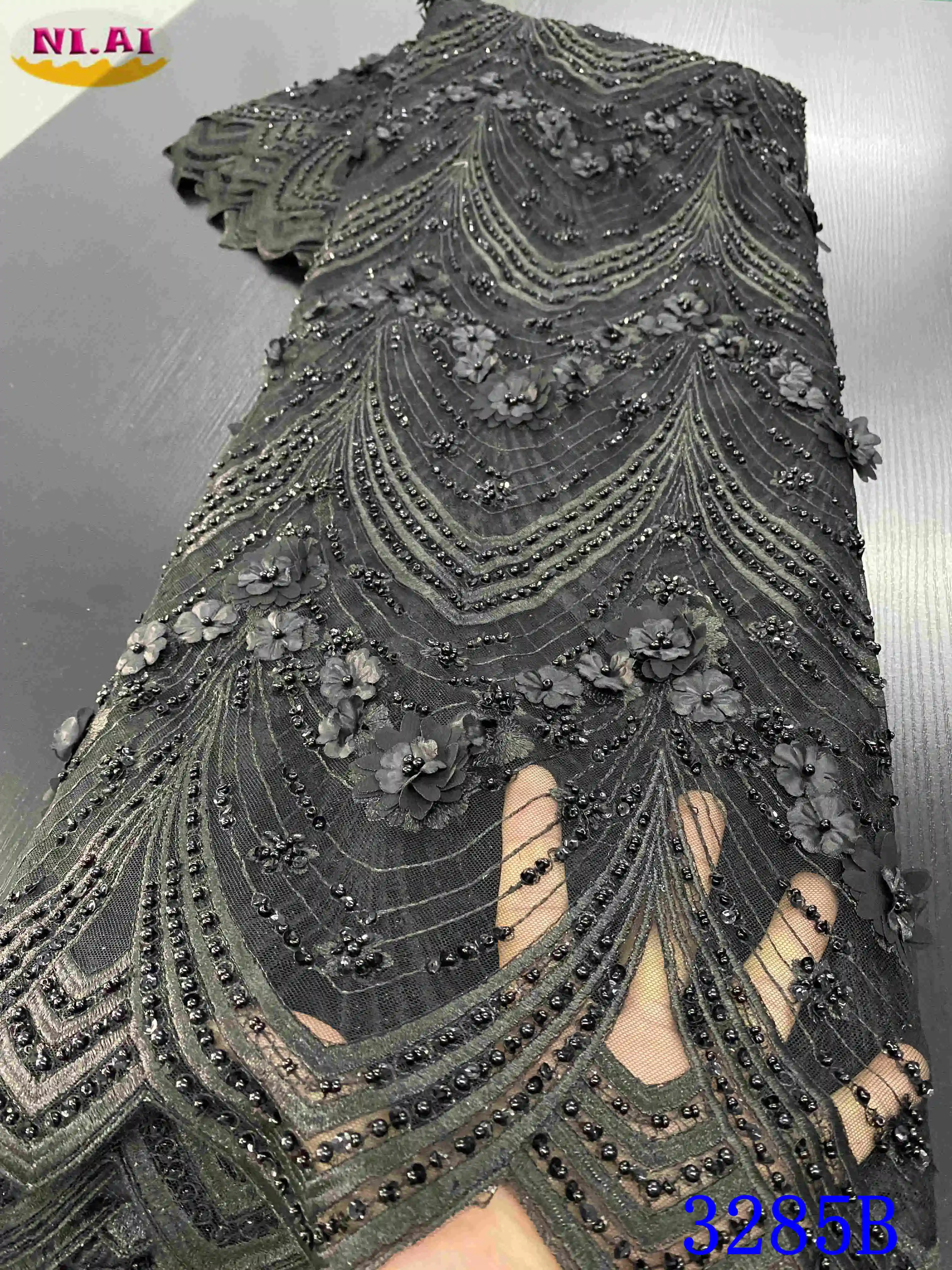 Африканская кружевная ткань NIAI искусственная свадебная 2020 Высококачественная