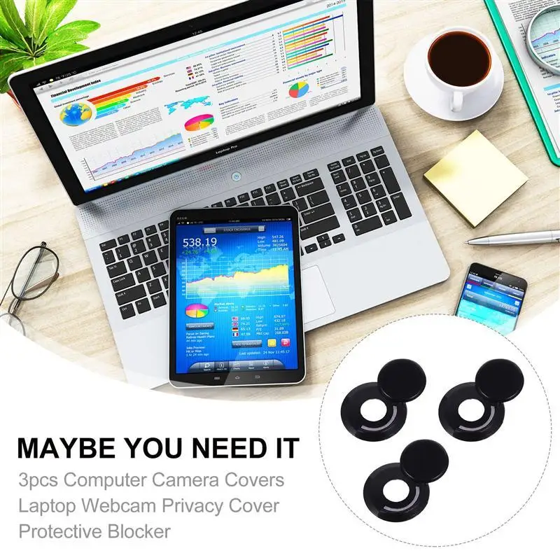 

3pcs Computer Camera Covers Laptop Webcam Privacy Cover Protective Blocker