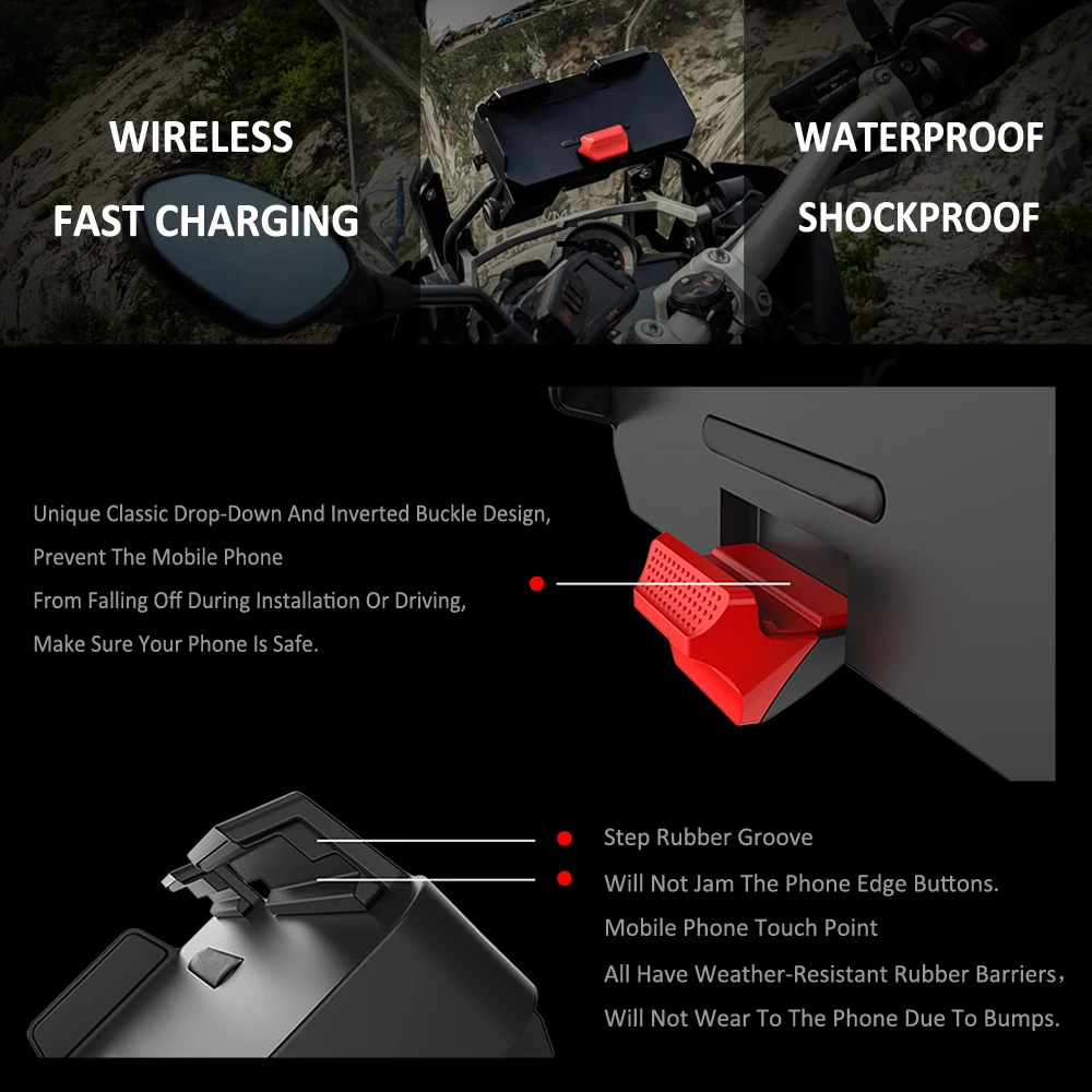 new motorcycle gps phone holder wireless fast charging navigation bracket stand for bmw r1200gs r1250gs adv f900r f900xr s1000xr free global shipping