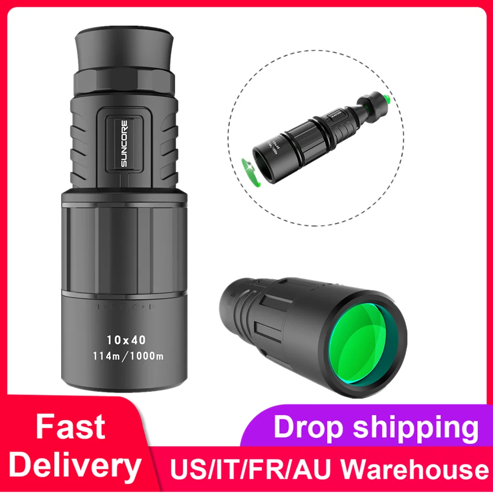 Мощный монокулярный HD телескоп 10x40 для наблюдения за птицами на открытом воздухе