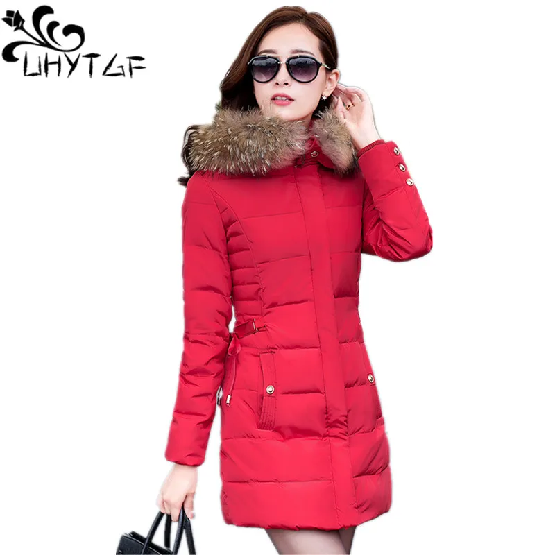 

UHYTGF зимнее пальто женские хлопковые пальто утепленная теплая хлопковая парка куртка 3XL плюс размер верхняя одежда женская стеганая куртка ...