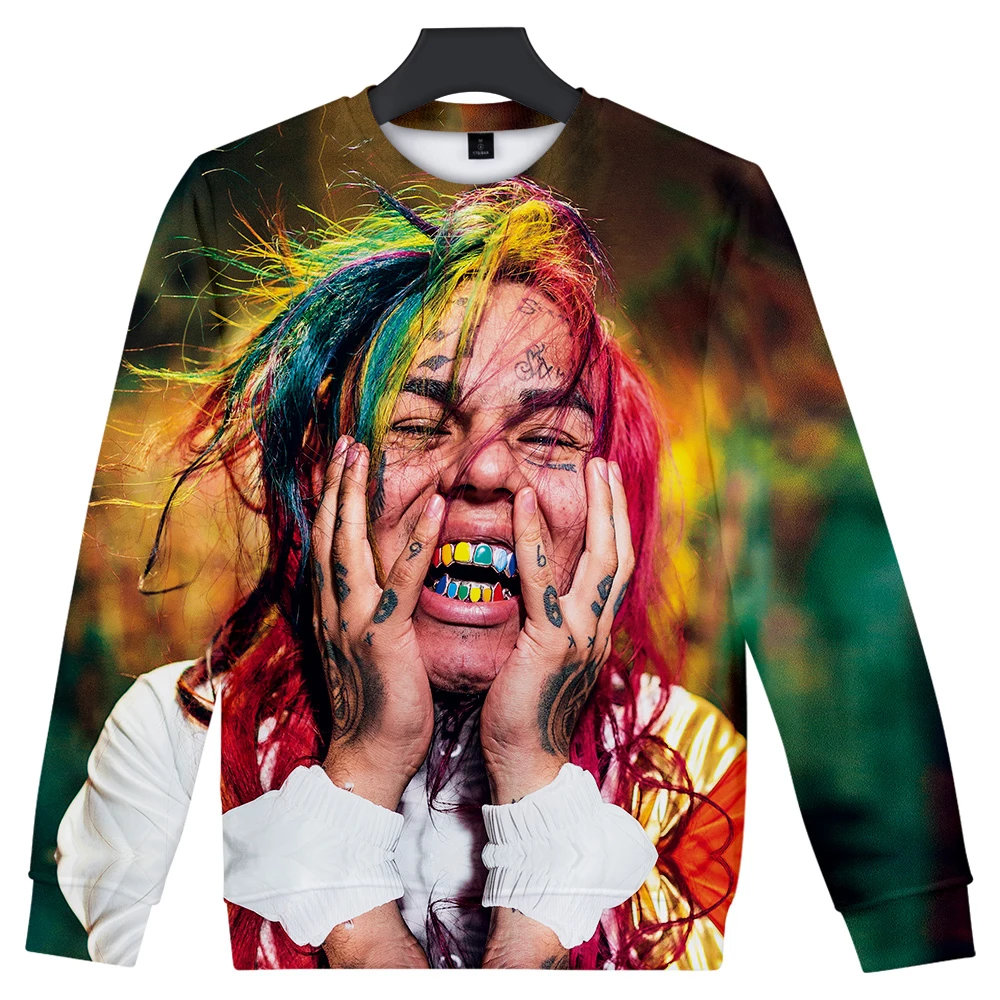 

Fashion Funny Trendy 6IX9INE GOOBA 3D printed O-Neck Sweatshirts Boys/Girls Capless Sweatshirt Adult/Child Hatless Sweatshirt