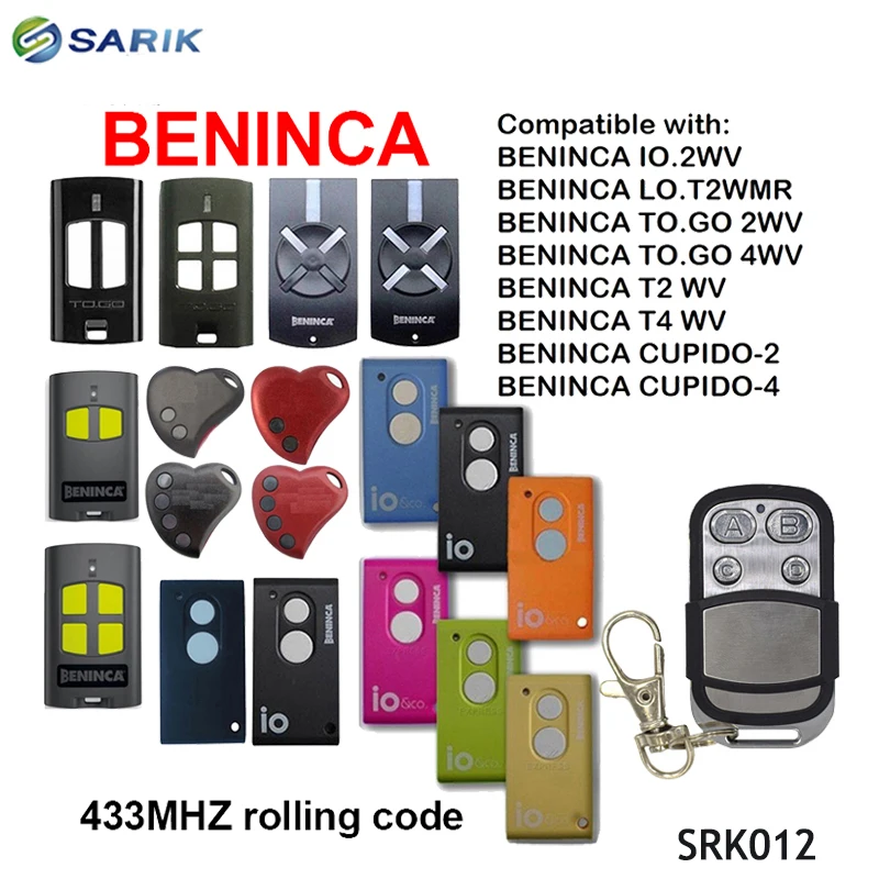 

Beninca TO. GO 2WV/4WV гаражная дверь совместимый передатчик Beninca прокатный код пульт дистанционного управления батарея в комплекте