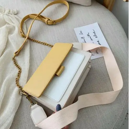 Yellow Women Leather Handbag Shoulder Lady Cross Body Bag Tote Wallet Messenger Satchel Purse - Color: Yellow