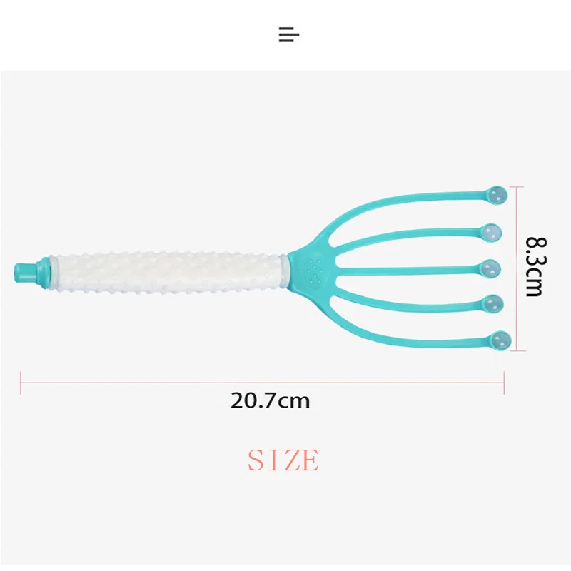 

5pcs 360 Rotatable Head Massager Five Finger SPA Neck Stress Relief Massage Release Physician Relax Tool For Head Rake