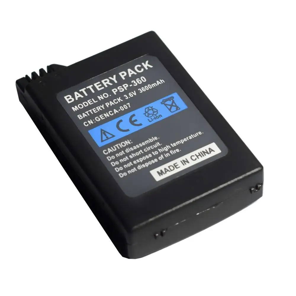 2 упаковки 3 6 в аккумуляторная батарея для Sony PSP-110 PSP 1000 FAT PlayStation Portable PSP1000 консоль |
