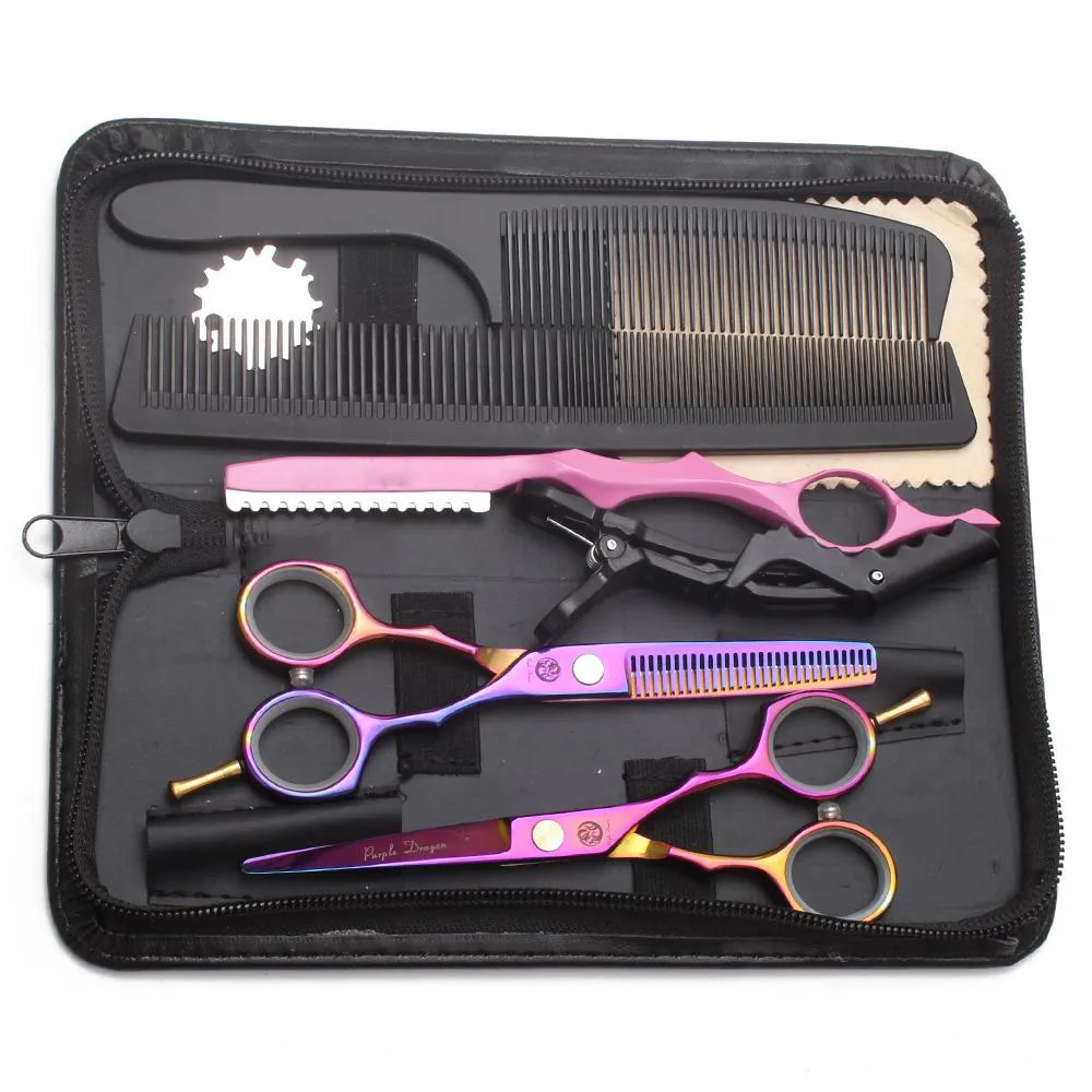 

Professional Hair Cutting Scissors Suit 440C Thinning Shears Barber Makas Hairdressing Scissors Razor Hair Scissors tool