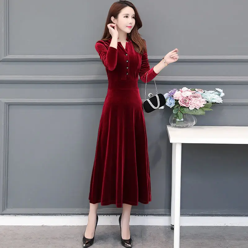 Высококачественное женское платье на осень и зиму 2020 винтажное однотонное