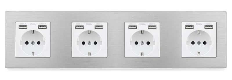 Atlectric европейская вилка разъем usb зарядный порт розетка для мобильного двойной тройной Четырехместный электрическая розетка переходник usb,разетка с usb для дома,розетки