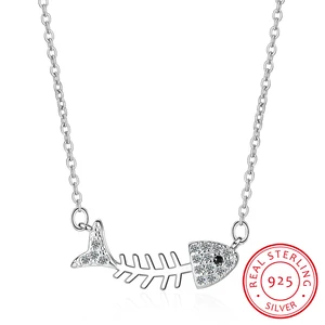 Женское колье из серебра 925 пробы, с микро цирконием