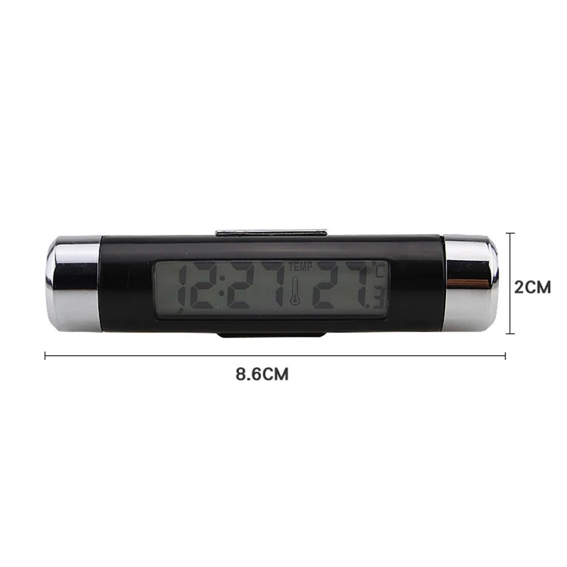 

2 In 1 Car Digital Clock & Temperature Display Electronic Clock Thermometer Auto Electronic Clock LED Backlight Car Accessories