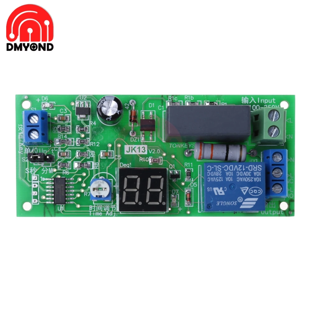 Модуль реле задержки с цифровым дисплеем 220 В переменного тока 24 постоянного 500 к