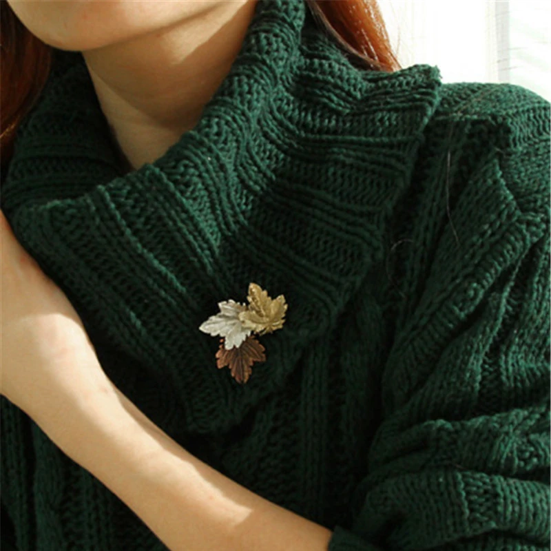 Женская Винтажная брошь в виде листа Terreau Kathy изысканный воротник аксессуары для