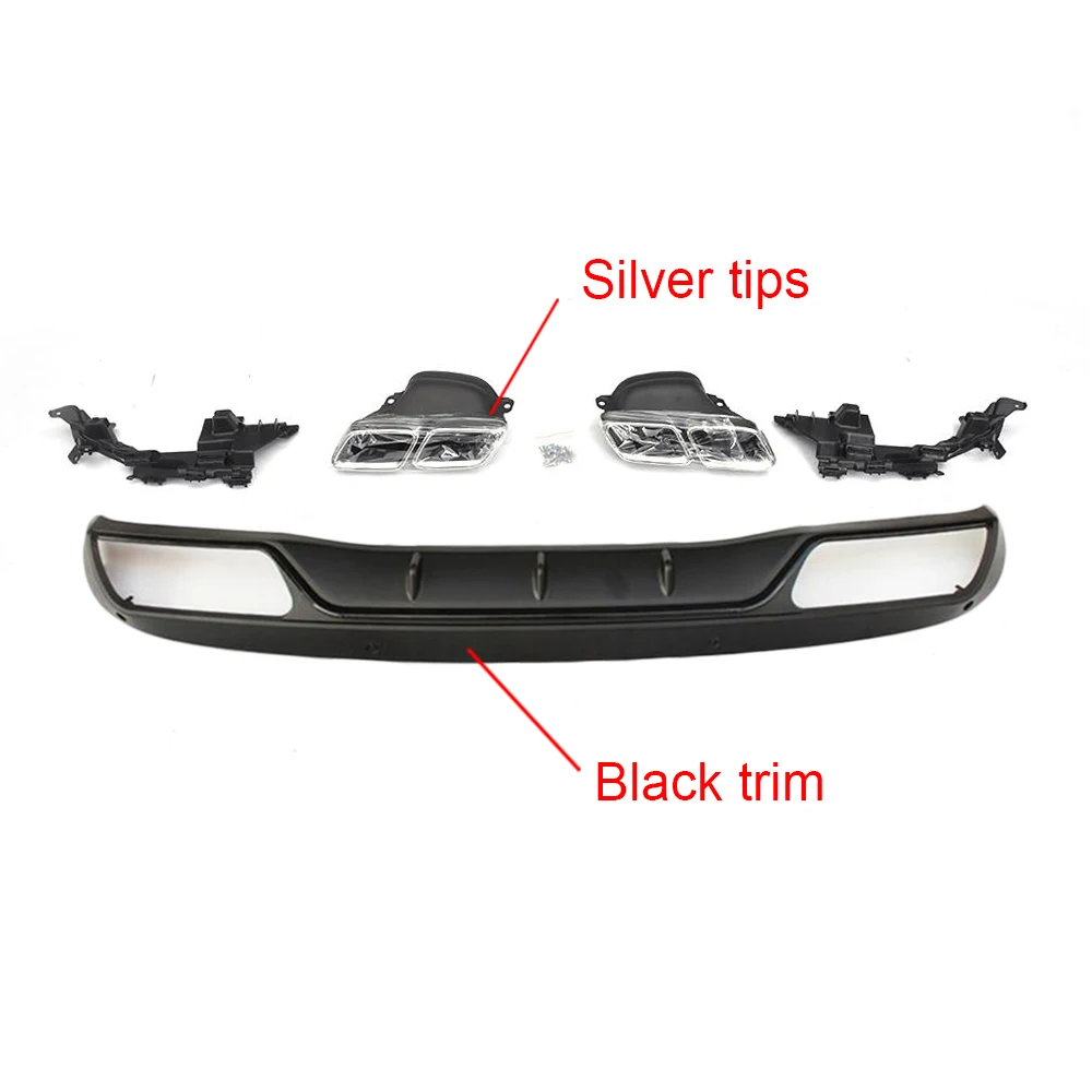 PP Автомобильный задний бампер диффузор для Mercedes Benz C Class W205 C200 C250 Sedan 4D 2015-2017 не