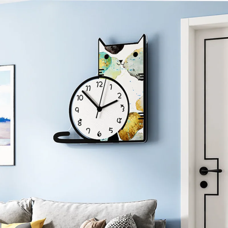 

Kids Large Wall Clock Modern Design Bedroom Nordic Silent Digital Wall Clock Creative Luxury Zegar Scienny Home Decoration 50WC