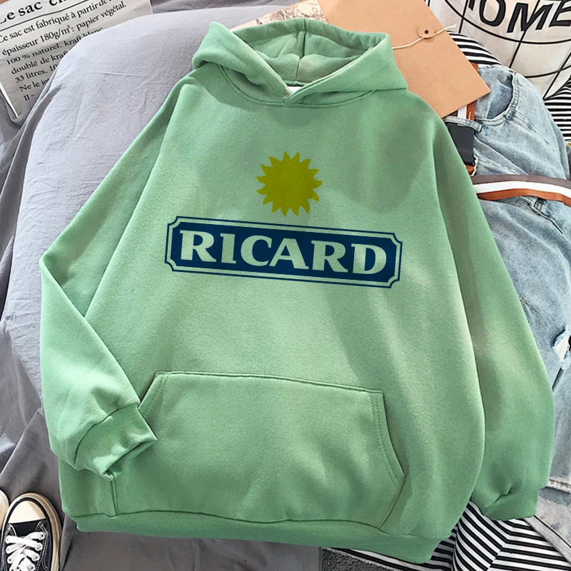 2021 RICARD Hoodie Autumn Winter Vintage Clothes Women Sweetshirts Aesthetic Harajuku Pullovers Long Sleeve Keep Warm Sweat Top