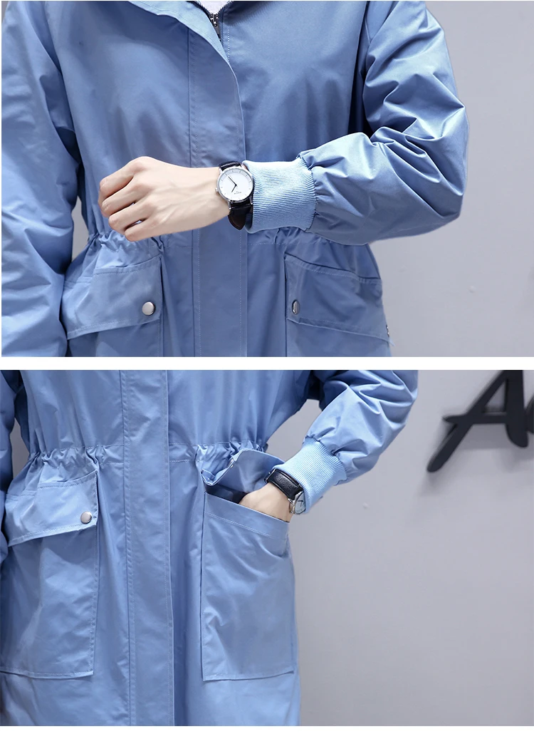 Весна и осень Новый длинный абзац свободный большой размер талия