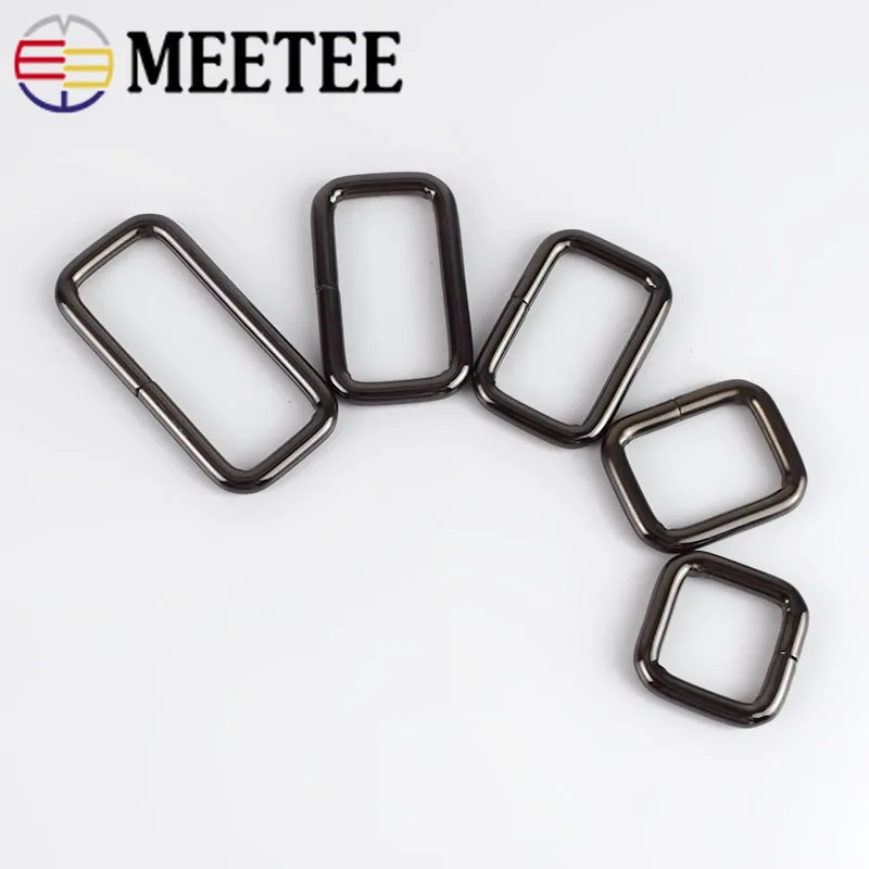 10 шт., Meetee, прямоугольные металлические пряжки, тесьма, ремень, лента, пряжка, застежка, ремешок для сумки, зажимы, регулятор, сделай сам, аксессуары, F4-5