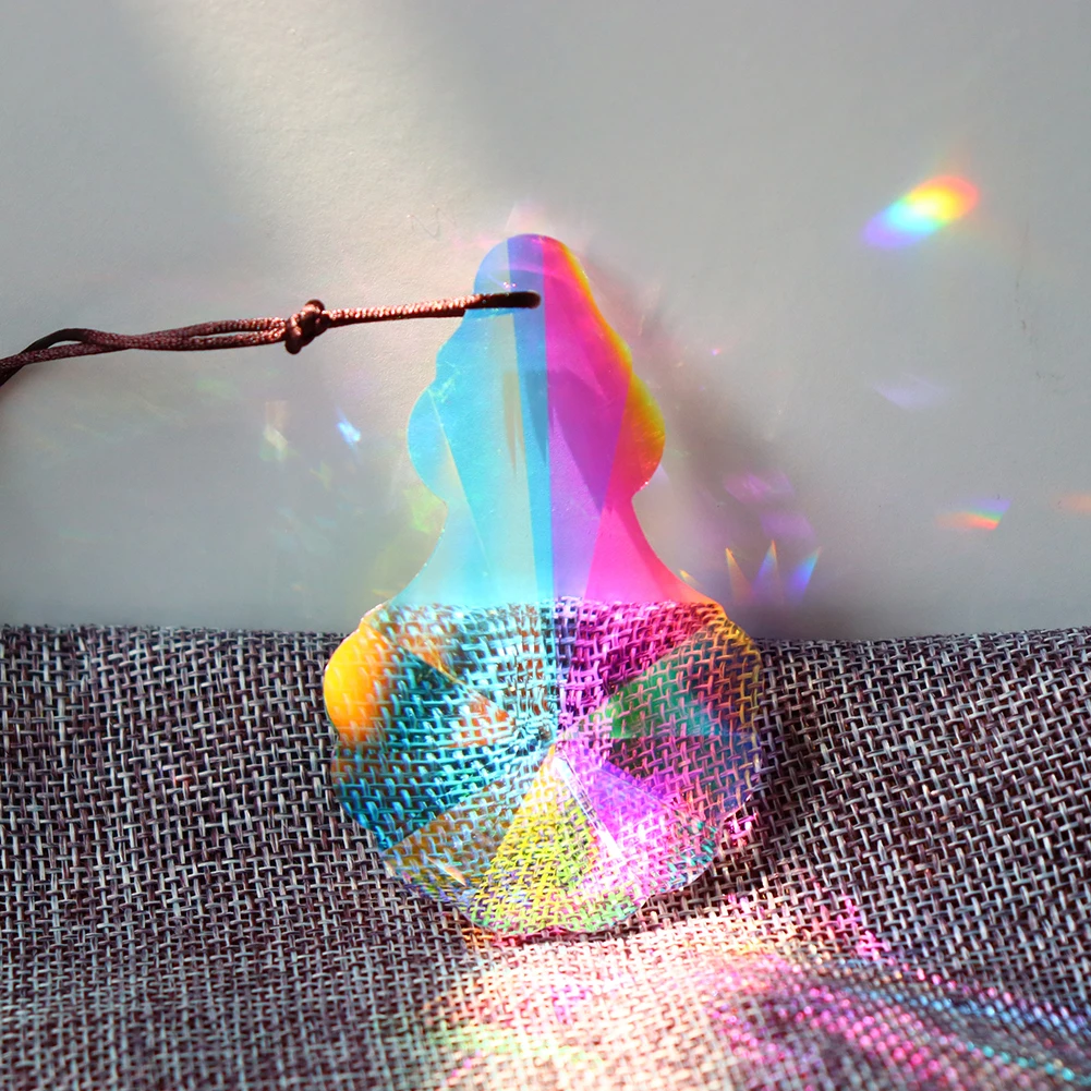 

Подвесная хрустальная люстра в виде призмы, украшение для интерьера автомобиля, радужного изготовления, сада, окна, свадьбы, занавески