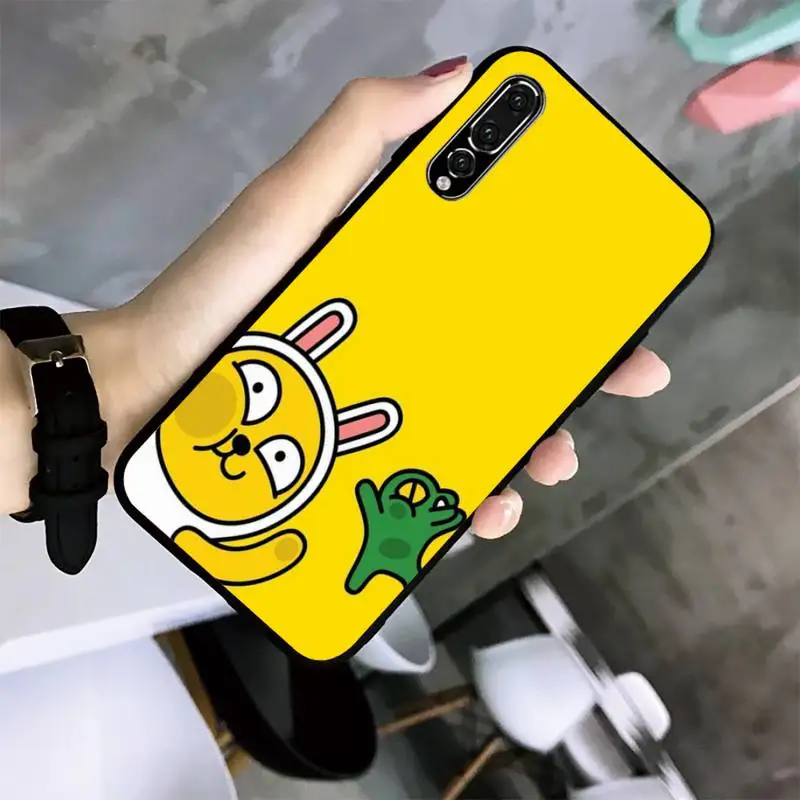 

YNDFCNB Beautiful cat Phone Case For Huawei G7 G8 P7 P8 P9 P10 P20 P30 Lite Mini Pro P Smart Plus Black Soft TPU cove fundas