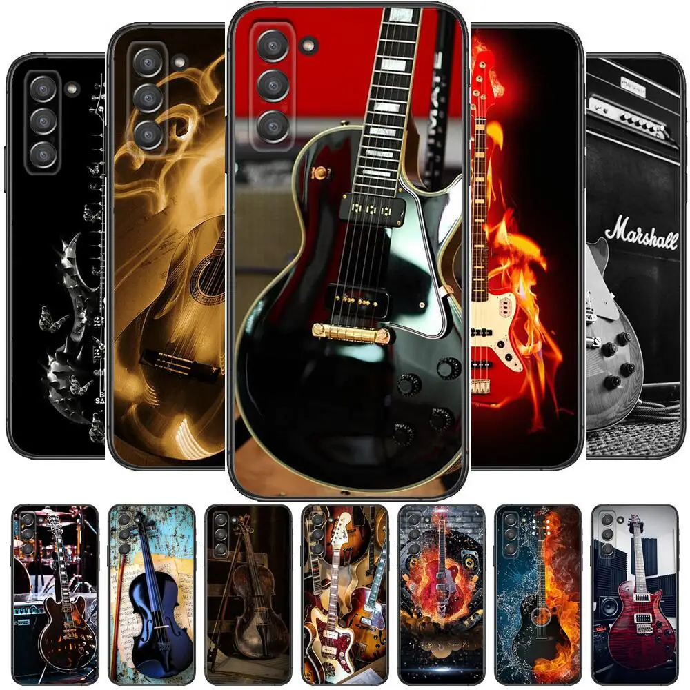 Чехол для мобильного телефона Pop с электрогитарой корпус SamSung Galaxy s6 s7 S8 S9 S10E S20 S21 S5