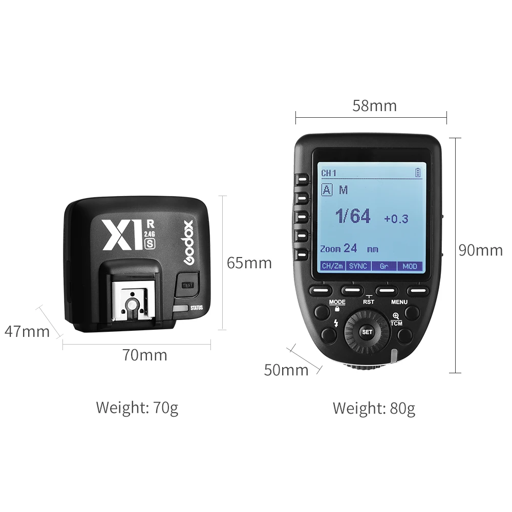 В наличии Godox Xpro-S TTL II 2 4G X Беспроводная система дистанционного управления с 2X X1R-S