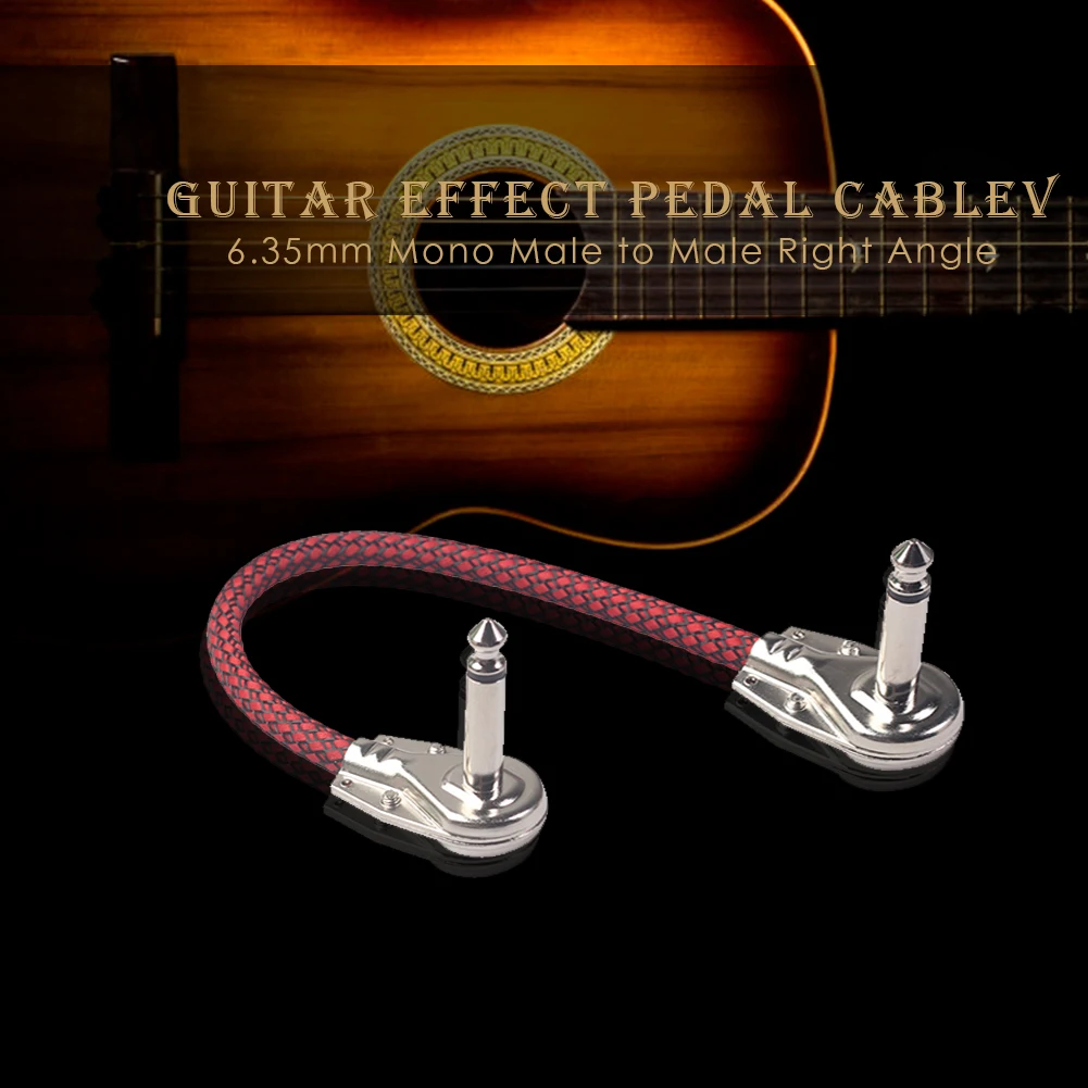 Гитарная педаль Соединительный кабель 6 35 мм моно со штыревыми соединителями на