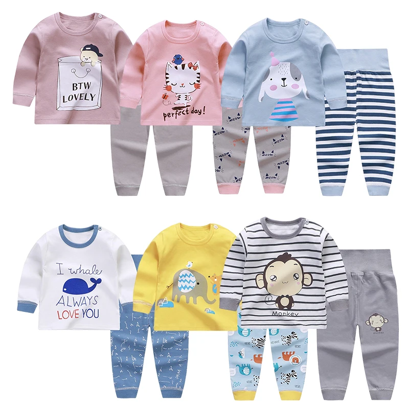 

Andy Papa New Autumn Warm Children Clothing Sets Toddler Kids High Waist Pajamas Suit Baby Boy Girl Cotton Long Sleeve Sleepwear
