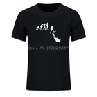 Футболка мужская повседневная из чистого хлопка, забавная рубашка с принтом эволюции дайвинга, подарок, уличная одежда, топ на лето