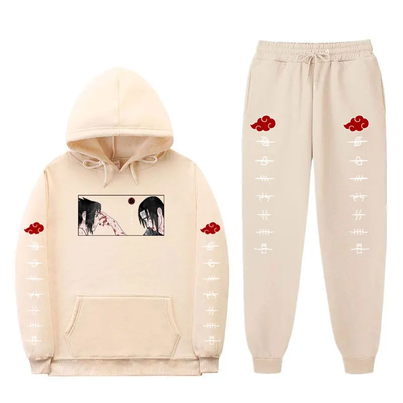 

New Japanese Anime Hunter X Hunter Men 2 Piece Set Hoodie+Sweatpants Sweatshirt Fashion Hip-Hop Jogging Fleece Tracksuit Pants