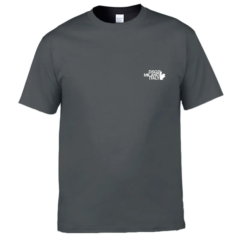 

2021 Summer hot sale DSQ2 MILANO ITALY men's 100% cotton T-shirt black priting men's clothes short tops