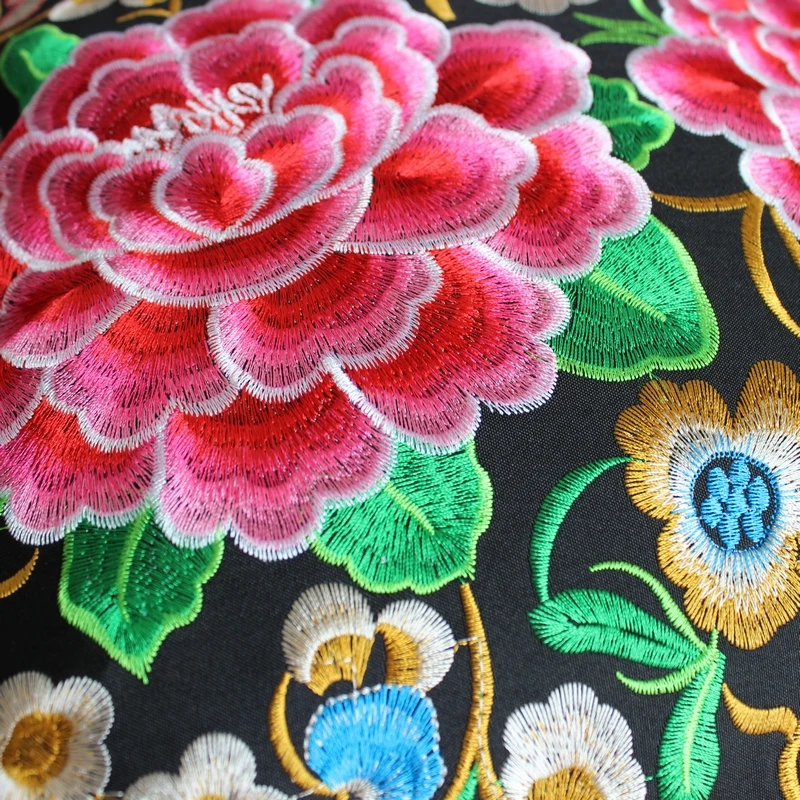 Полный вышитый цветок красочные нация наволочка 45 см квадратный специальный