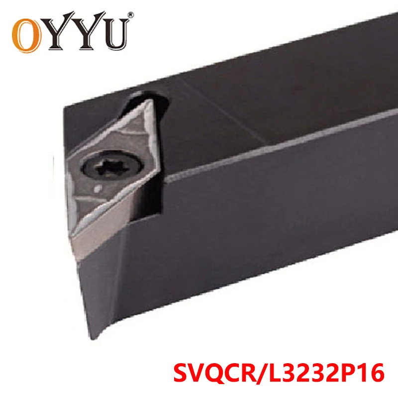 

OYYU 32mm SVQCR SVQCL SVQCR3232P16 SVQCL3232P16 Carbide Inserts Shank Turning Lathe Tool Holder Cutting Arbor CNC use VCMT16