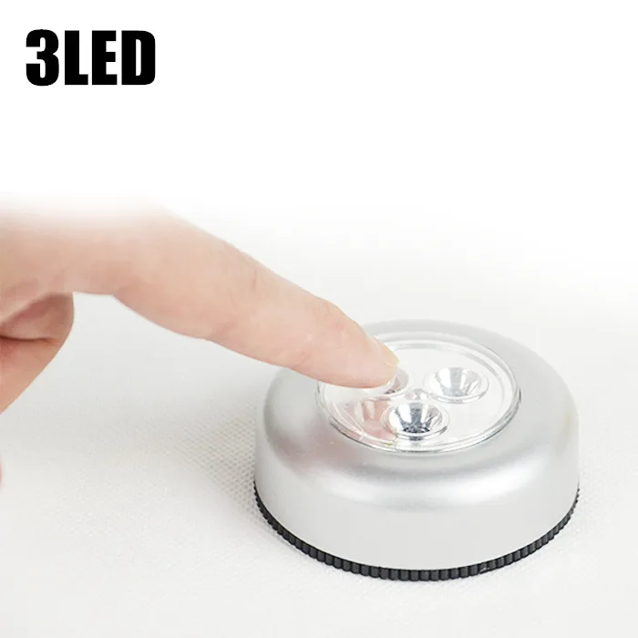 Аварийный Настенный мини-светильник 3 светодиодных касания настенное освещение