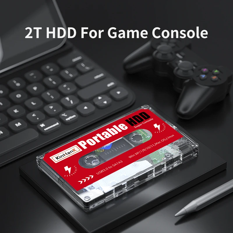 Портативный жесткий диск 2T 71000 + игровой подключи и играй для PS/PS3/WII/WIIU/SS/PS1/N64/DC
