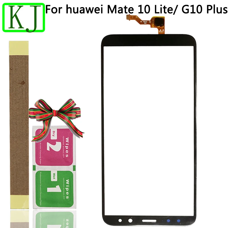 Для huawei mate 10 Lite/G10 Plus/Nova 2i/Honor 9i дигитайзер сенсорный экран Переднее Сенсорное стекло для mate 10 lite сенсорная панель - Цвет: Black