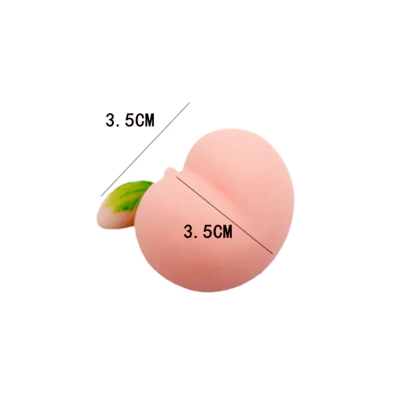 

10Pcs Silicone Mini Peach Squishy Toy Cute Stress Anxiety Relief Decompression Squeeze Ball DIY Phone Case Decoration