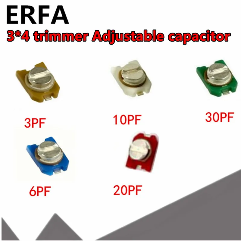 

Регулируемый конденсатор 3*4, триммер 3PF 6PF 10PF 20PF 30PF TZC3Z300A110 TZC3Z060A110 TZC3Z030A110 TZC3Z200A110 TZC3Z100A110, 10 шт.