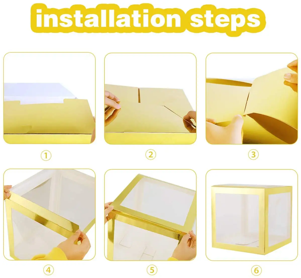 4 шт. прозрачные коробки с воздушными шарами буквенным принтом детские блоки