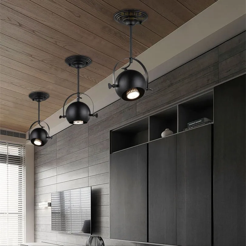 Винтажный светодиодный потолочный светильник лофт одежда прожектор для